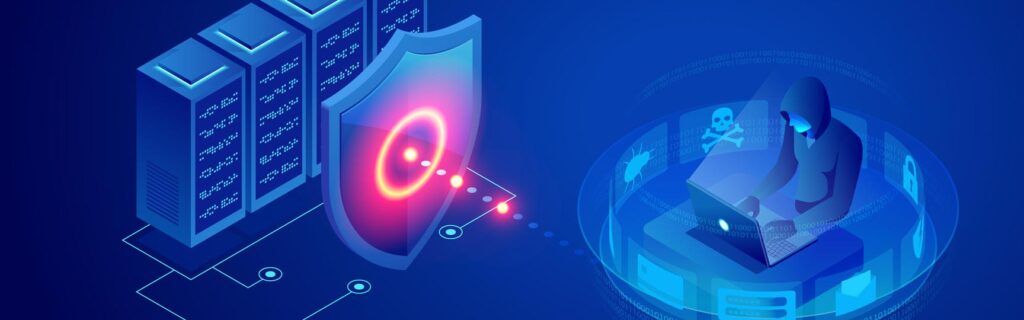 hacker attacking a computer network