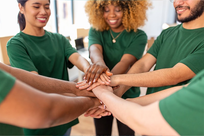 Team Building Hands Unity